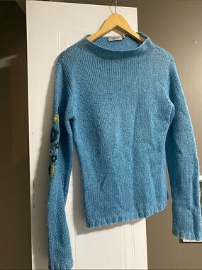 Vintage mock neck mohair sweater